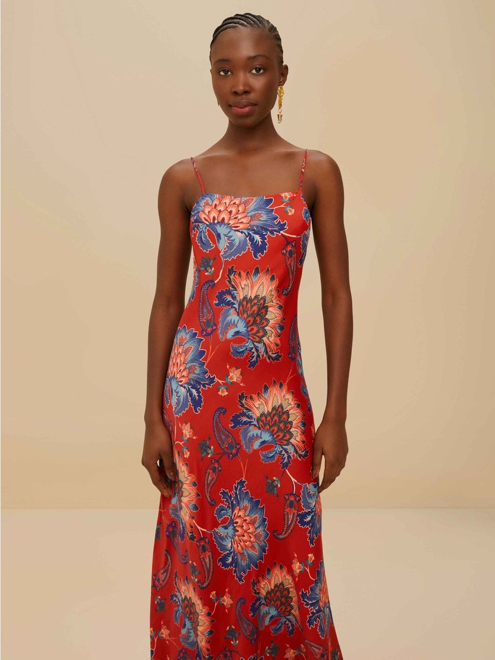 Farm Rio Red Luang Maxi Dress - Picture 2 of 8